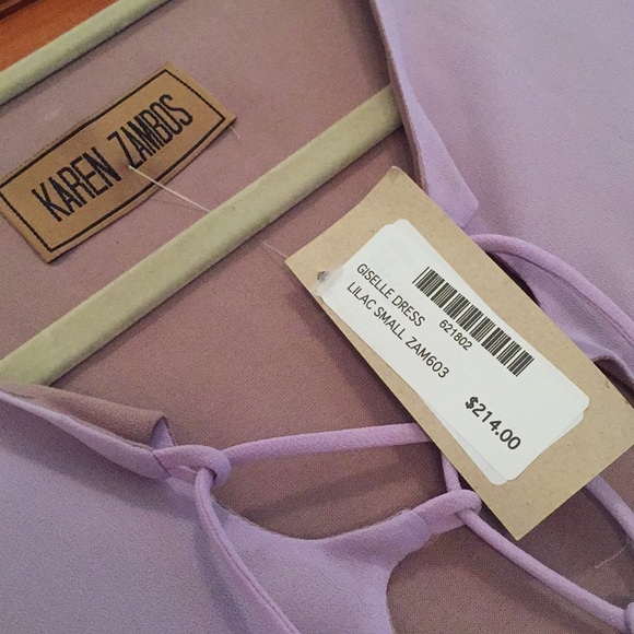 NWT!! Karen Zambos lilac dress - Picture 5 of 5